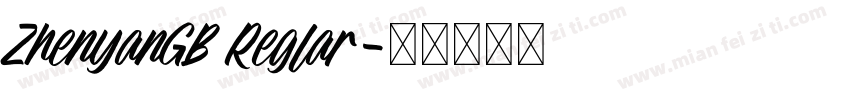 ZhenyanGB Reglar字体转换